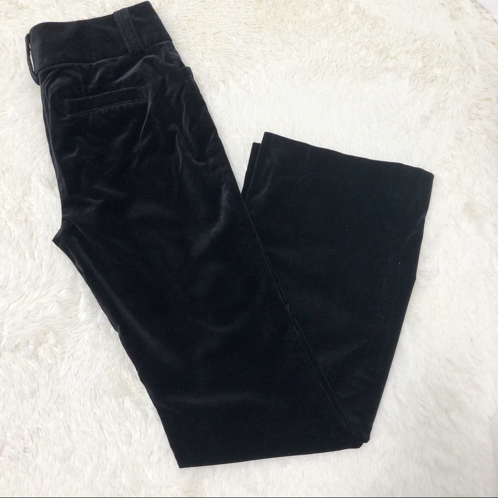Banana Republic Martin fit black velvet trousers 6